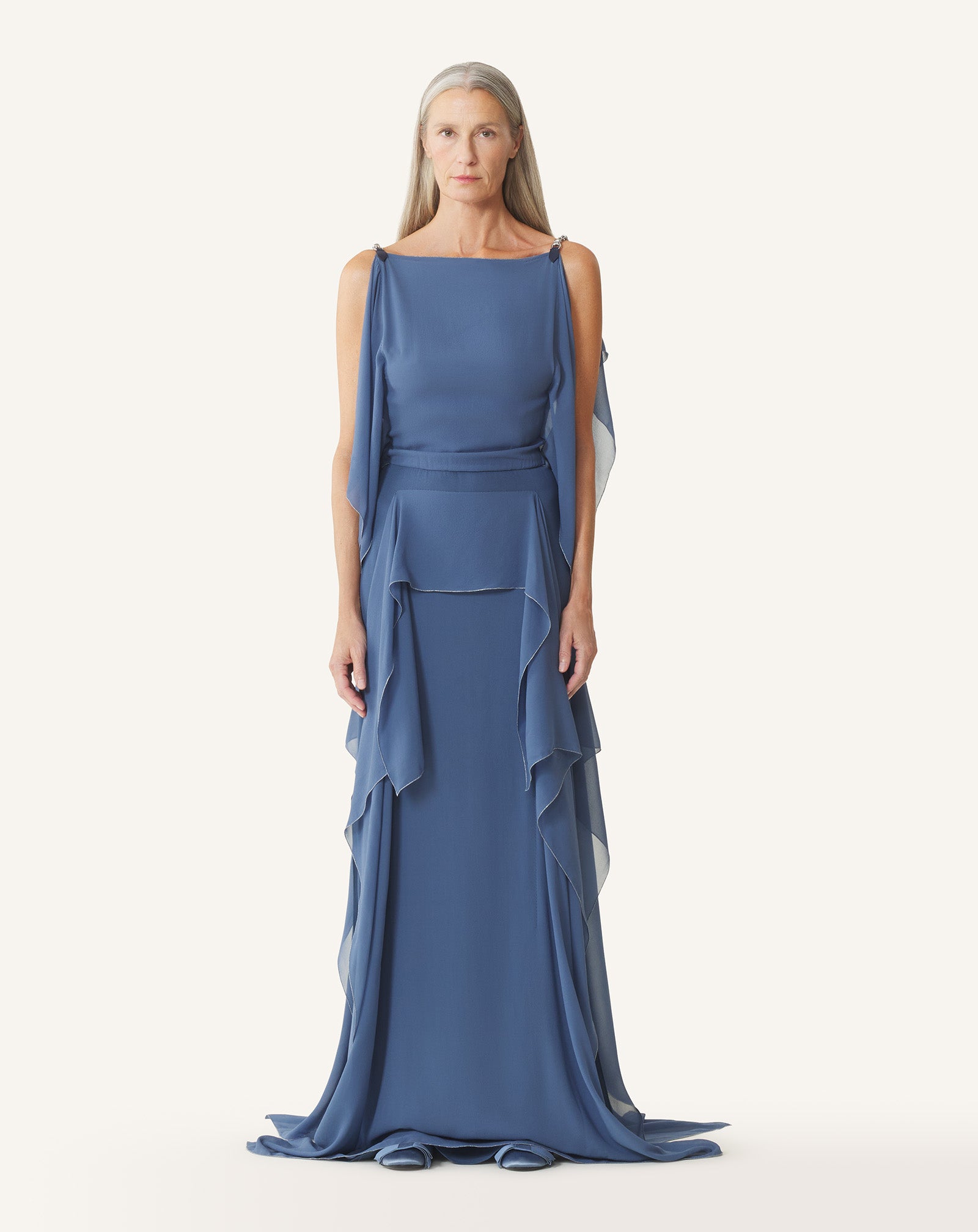 MAXI DRESS IN SILK GEORGETTE