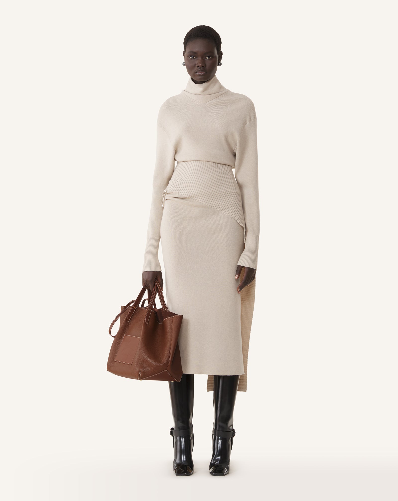 WOOL AND CASHMERE MIDI DRESS