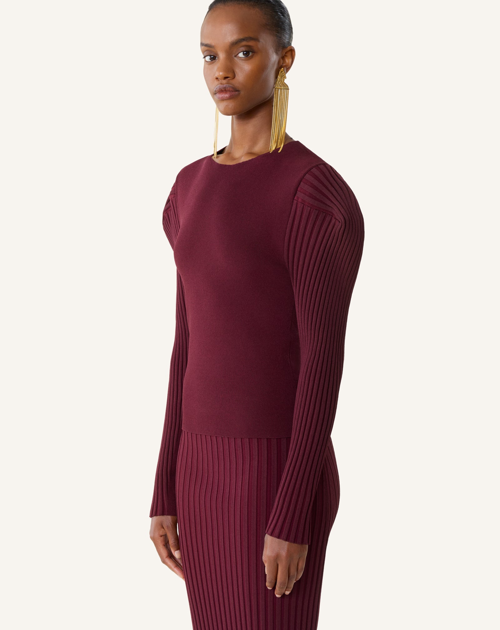 VISCOSE BIB SWEATER