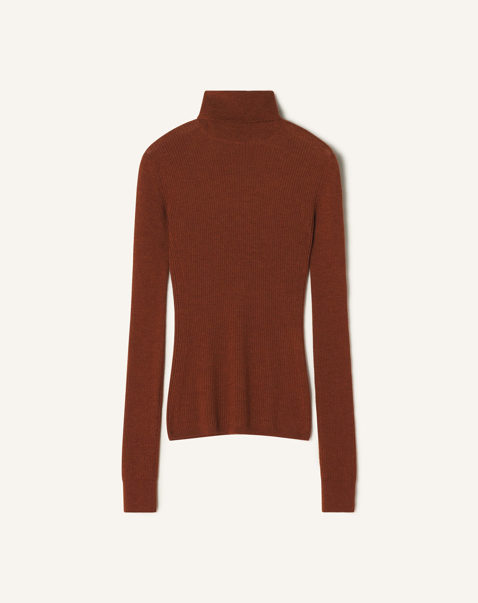 MERINO WOOL AND SILK TURTLENECK SWEATER