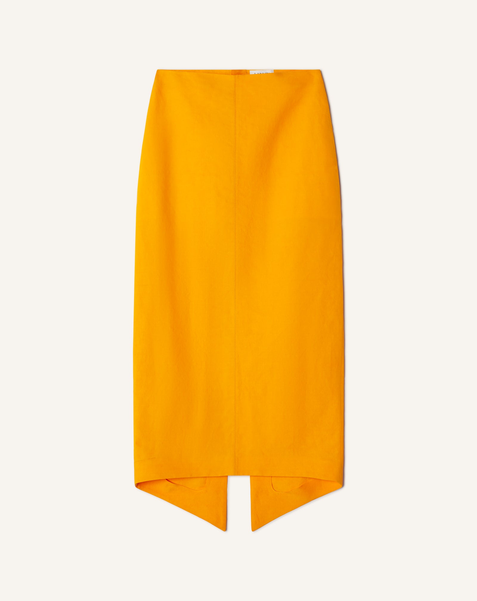 ASYMMETRICAL MIDI SKIRT IN PAPER AND VISCOSE