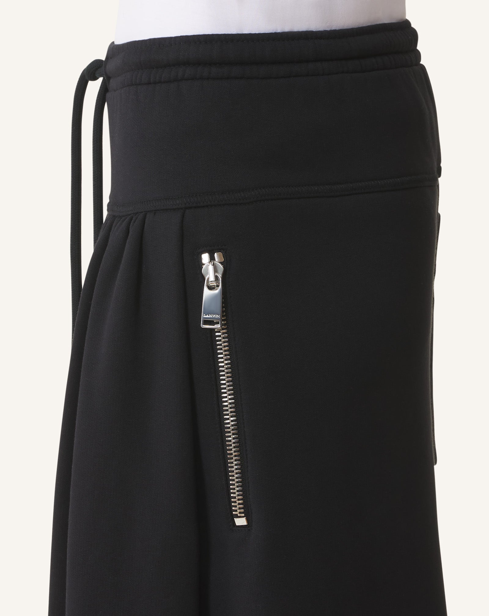 COTTON FLEECE AND CASHMERE PANTS