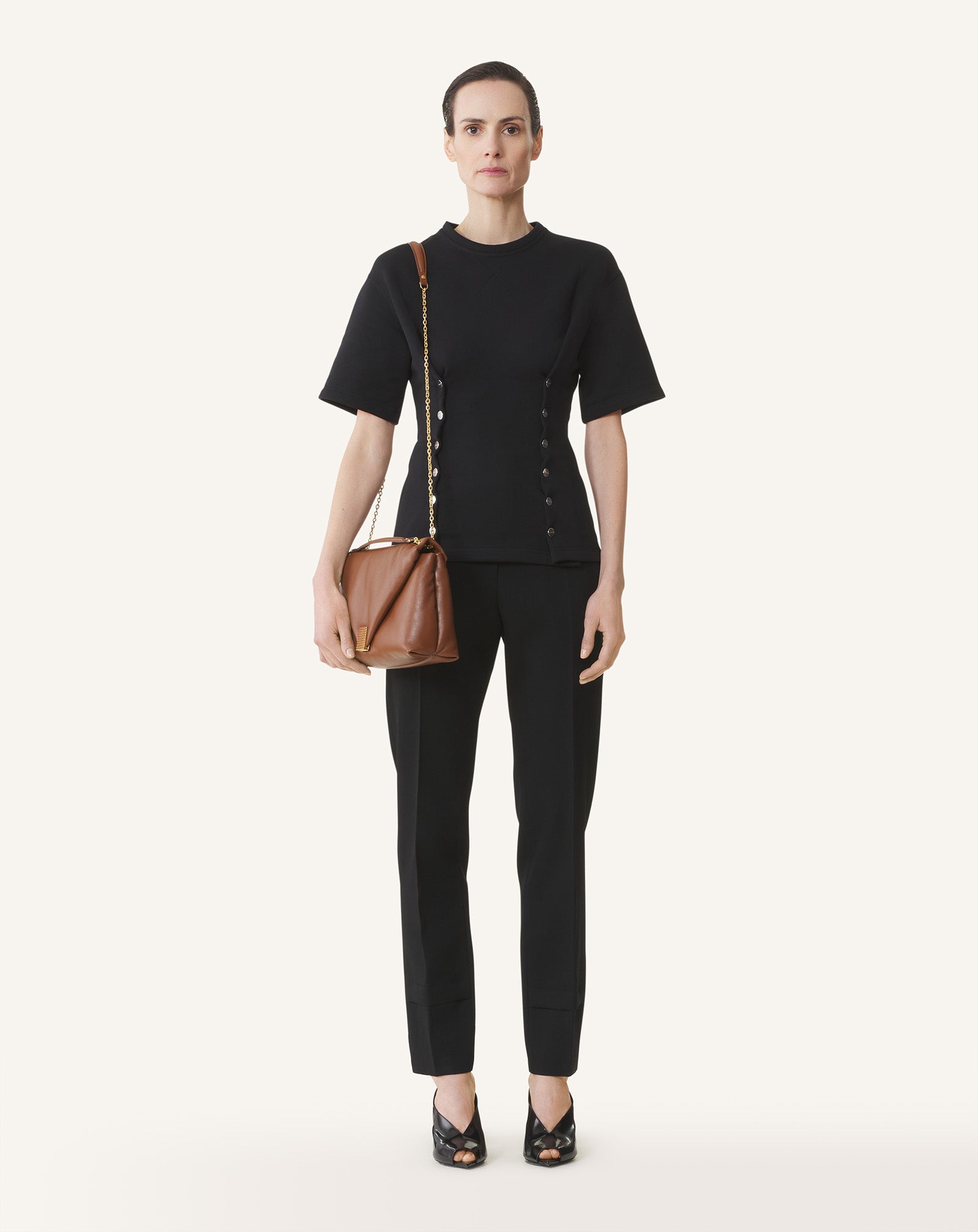 COTTON FLEECE AND CASHMERE T-SHIRT