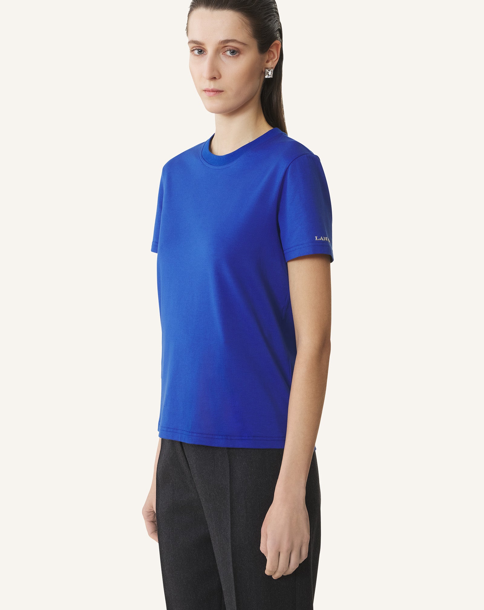 COTTON T-SHIRT WITH RIBBON DETAIL