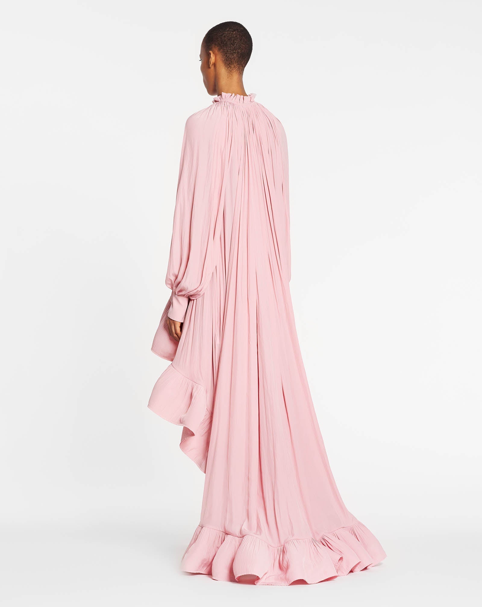 ASYMMETRICAL CHARMEUSE DRESS